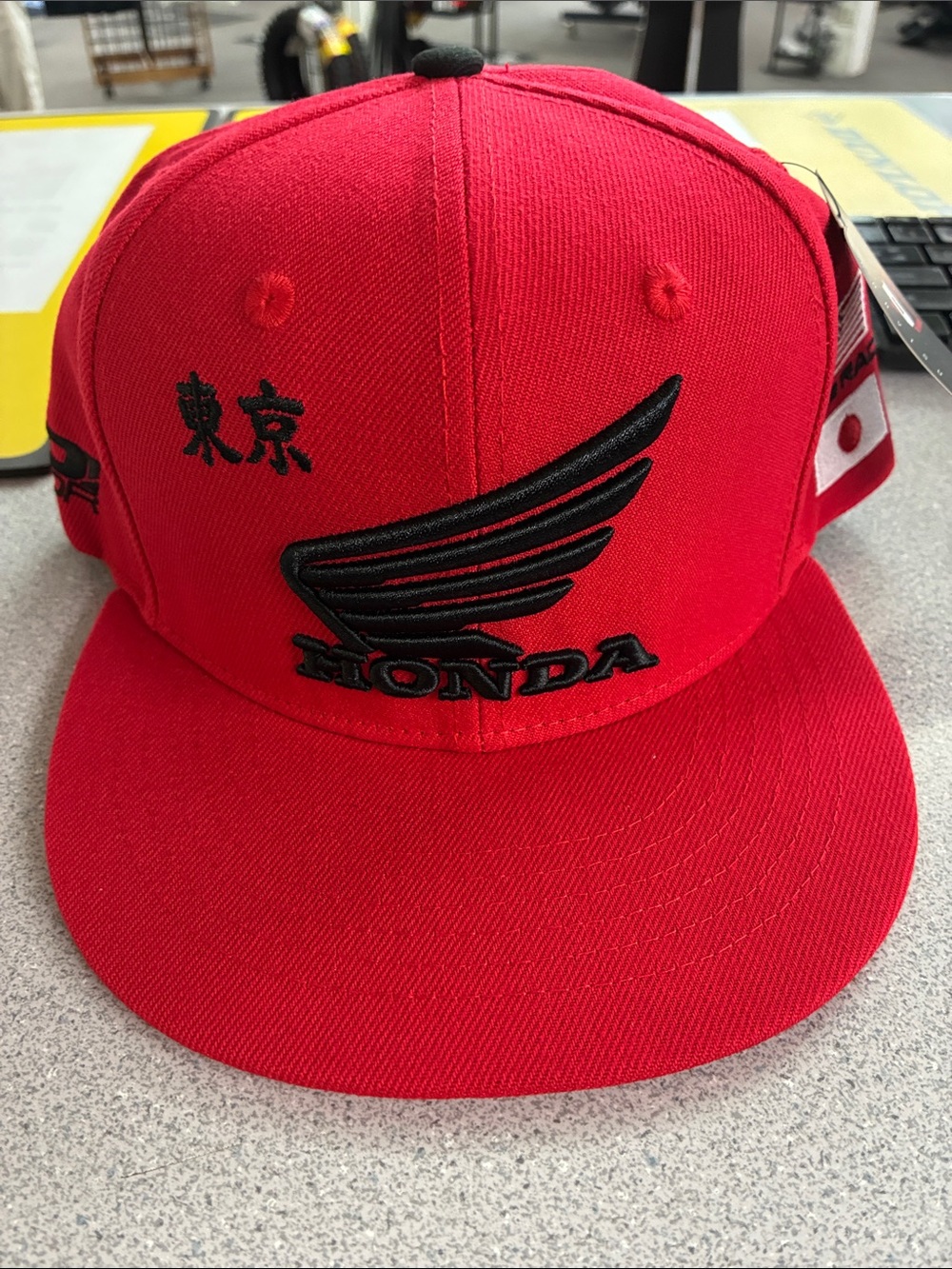 Honda Red Embroidered Snapback Hat